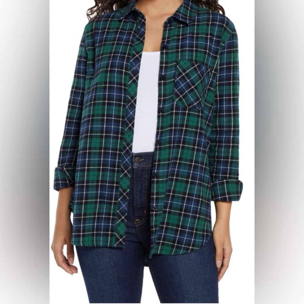 Gap Women’s Lightweight Relaxed Fit Button Down Flannel Size Small New With Tags